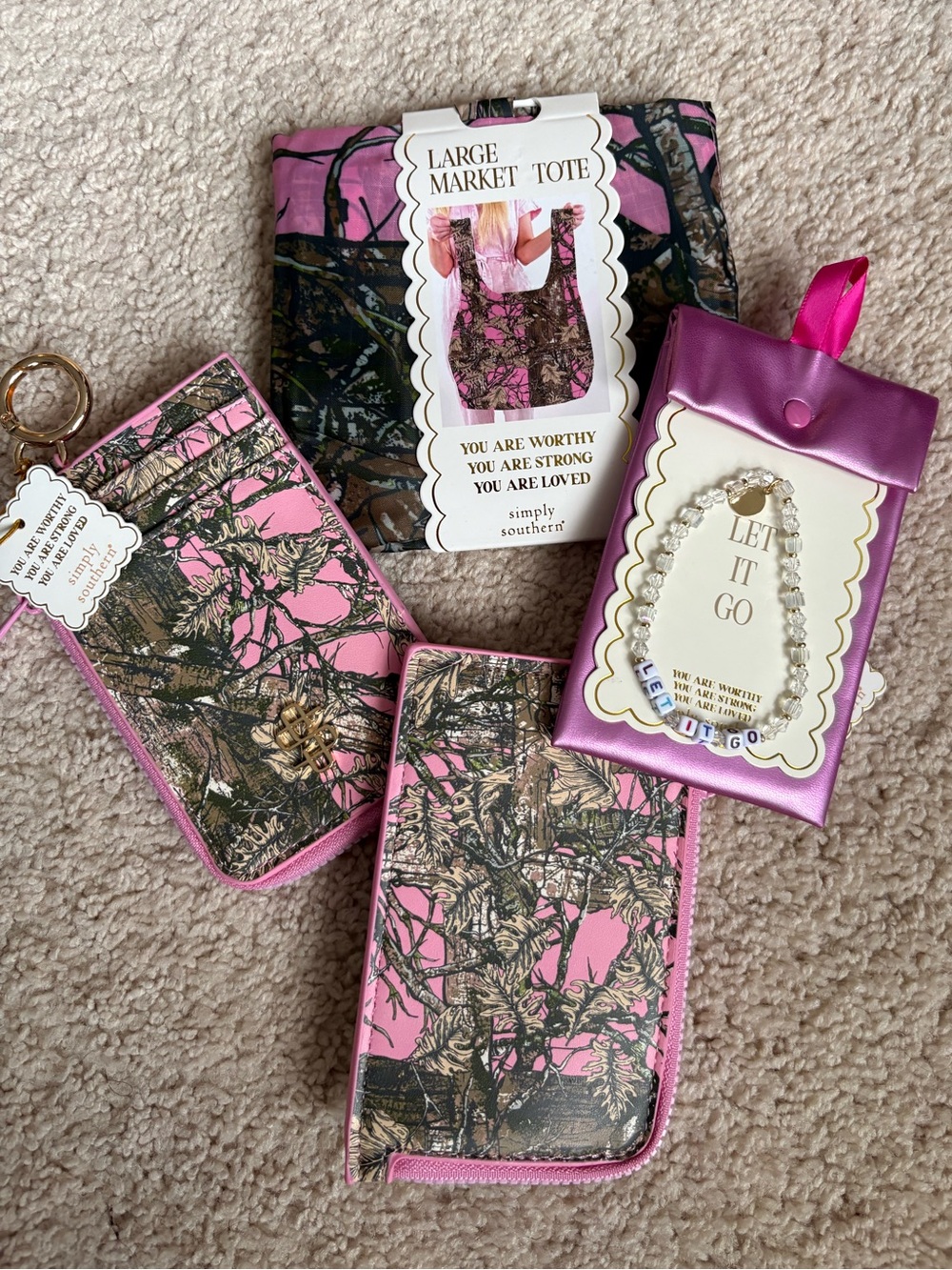 NWT Simply Southern Pink Camo Bundle Set